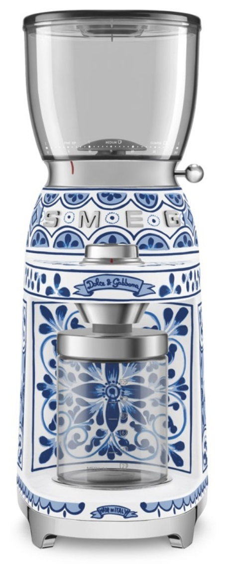 Кофемолка SMEG CGF01DGBEU белый, голубой купить,NaN