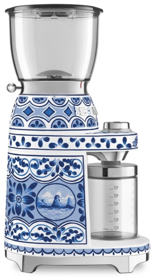 Кофемолка SMEG CGF01DGBEU белый, голубой купить,NaN