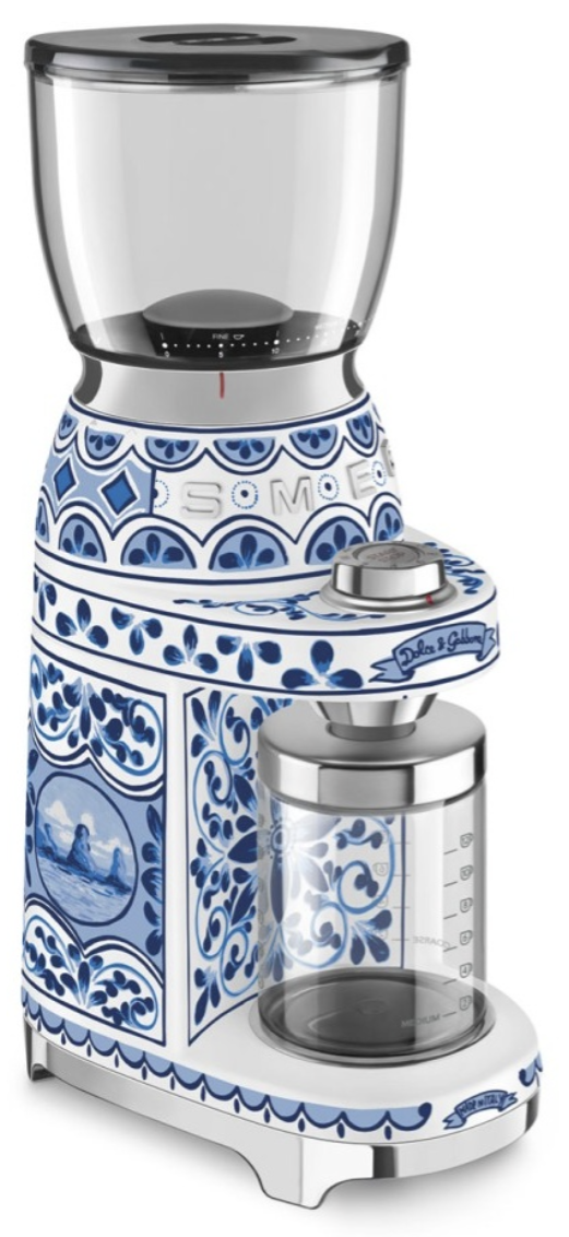 Кофемолка SMEG CGF01DGBEU белый, голубой купить,NaN