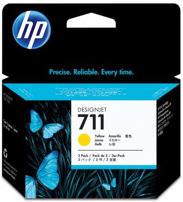 Картридж HP 711 Yellow CZ136A желтый