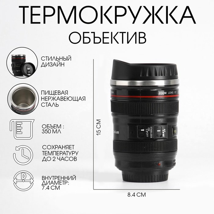 Термокружка Take It Easy 611267 0.35 л черный купить,NaN