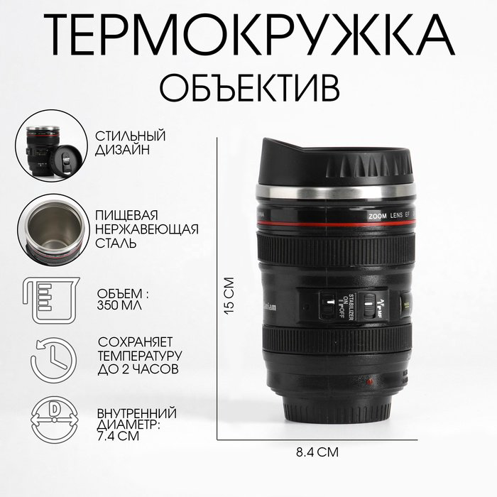 Термокружка Take It Easy 611267 0.35 л черный купить,NaN