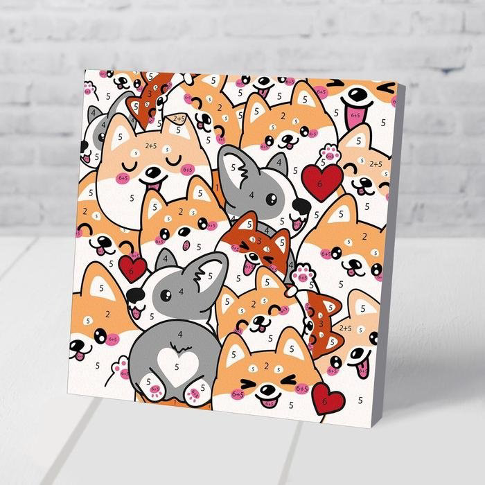 Картина Школа талантов Корги 15 см x 15 см купить,NaN