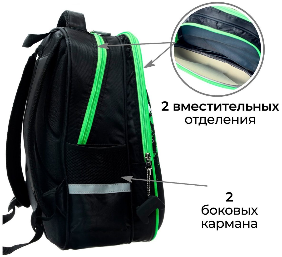 Рюкзак Calligrata текстиль, оксфорд черный купить,NaN