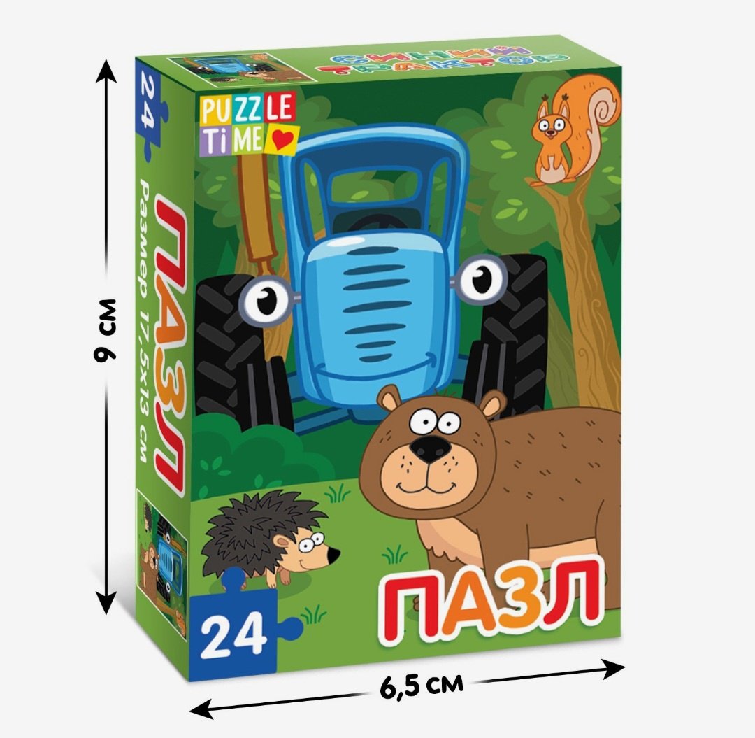 Пазл Puzzle Time Синий трактор 7673636 классический 24 деталей купить,NaN