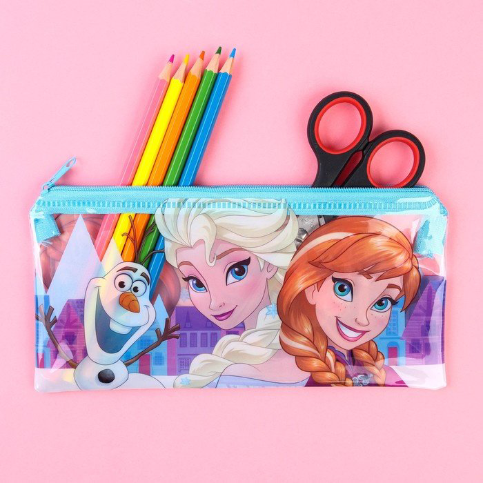 Пенал Disney Холодное сердце, застежка молния, мультиколор купить,NaN