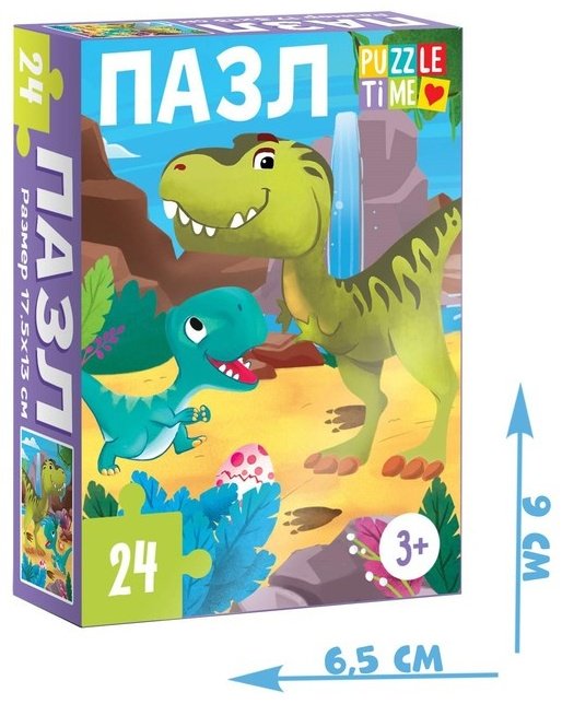 Пазл Puzzle Time Динозаврики 7005848 24 деталей купить,NaN