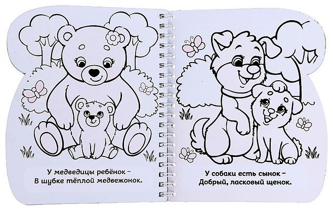Раскраска Буква-ленд Рисуем водой. Кто чей малыш? 6249657 купить,NaN