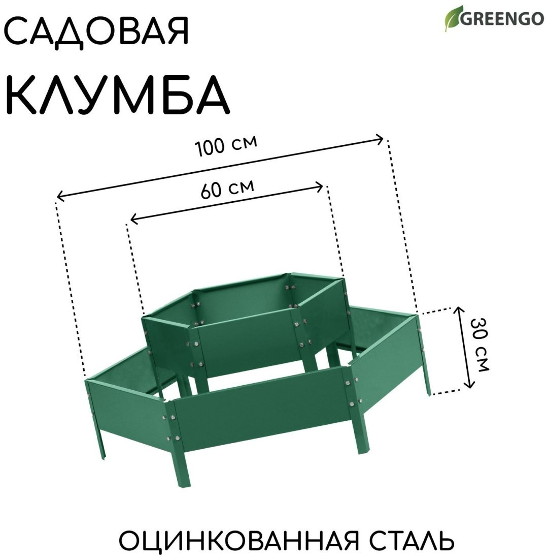Greengo клумба 1822865 зеленый купить,NaN
