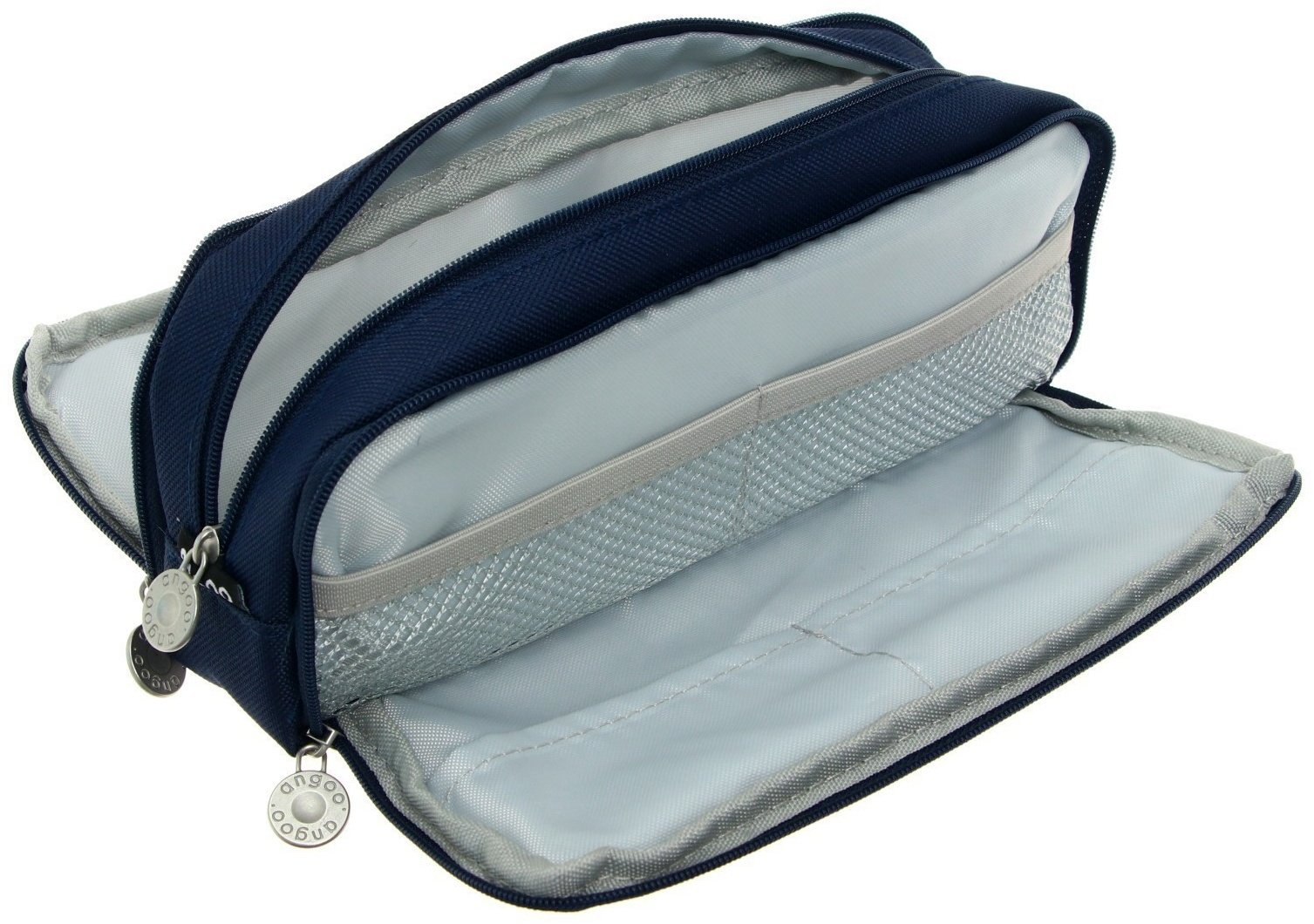Пенал-футляр Calligrata 3 секции, застежка молния, синий купить,NaN