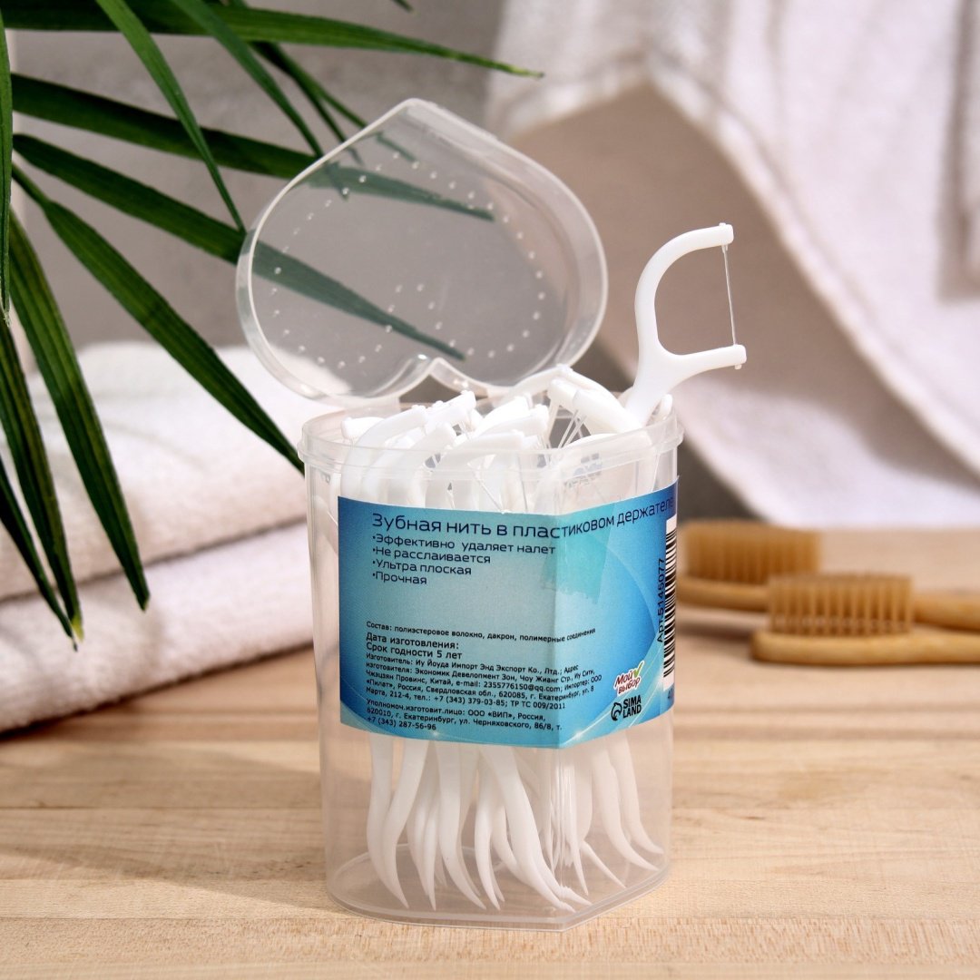 Зубная нить Мой выбор В держателе флоссер 40 м