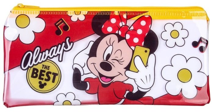 Пенал-косметичка Disney Минни Маус, застежка молния, мультиколор купить,NaN