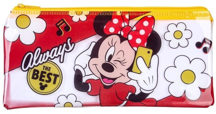 Пенал-косметичка Disney Минни Маус, застежка молния, мультиколор купить,NaN