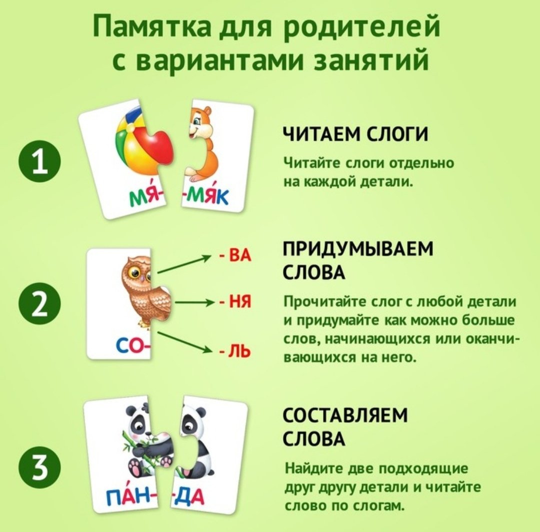 Книга Пазл-букварь Читаем по слогам