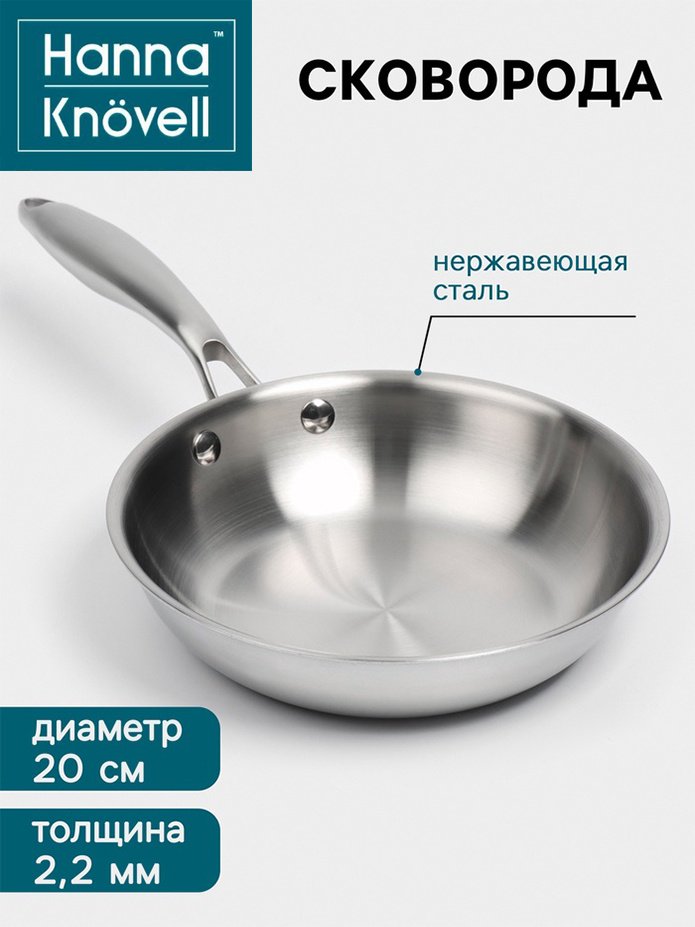 Сковорода Hanna Knovell 20 см , нержавеющая сталь купить,NaN
