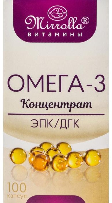 Mirrolla Nature «Омега-3 Концентрат» капсулы 100 шт купить,NaN