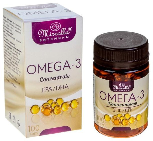 Mirrolla Nature «Омега-3 Концентрат» капсулы 100 шт купить,NaN