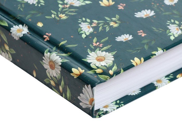 Ежедневник Calligrata ЦВЕТЫ Паттерн, A5, 128 листов, зеленый