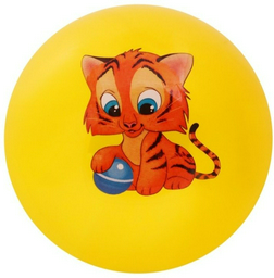Мяч детский Zabiaka Тигруля 7373185, 22 см, 60 г, желтый