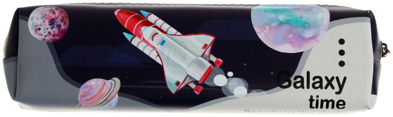 Пенал Calligrata Космос, застежка молния, черный купить,NaN
