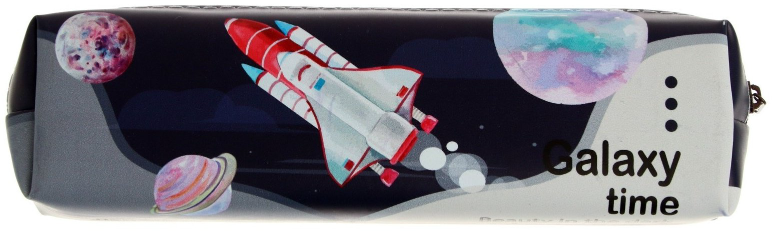 Пенал Calligrata Космос, застежка молния, черный купить,NaN