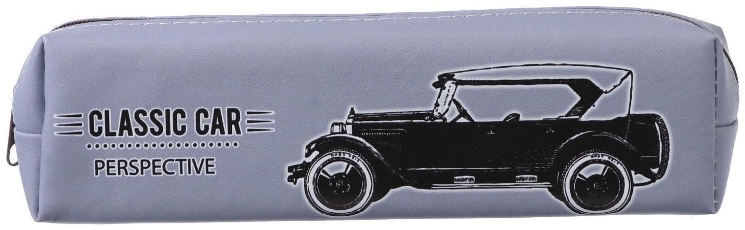 Пенал Calligrata Ретро Машины, застежка молния, синий купить,NaN