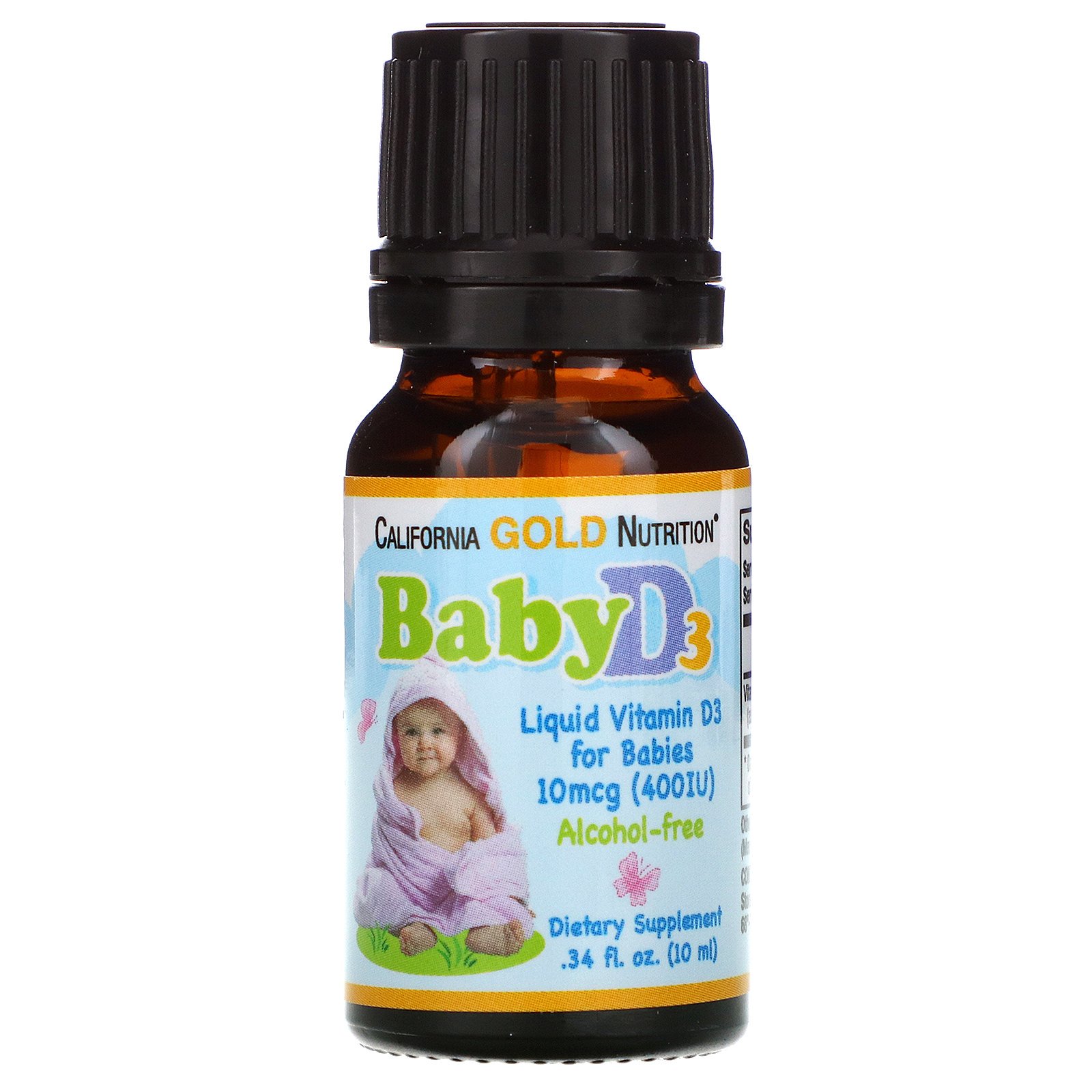 California Gold Nutrition Витамин D3 400 ME 10 мл купить,6000
