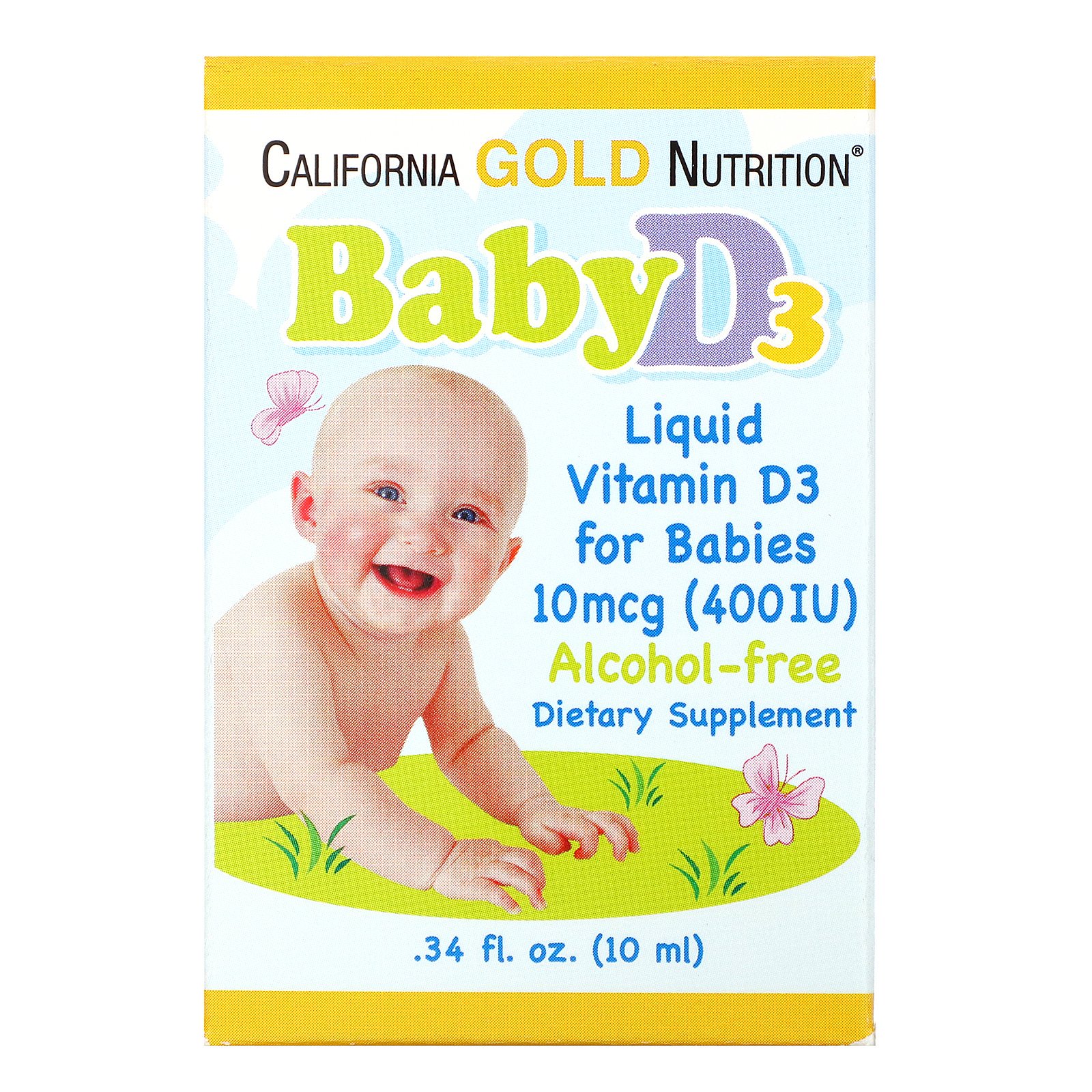 California Gold Nutrition Витамин D3 400 ME 10 мл купить,6000