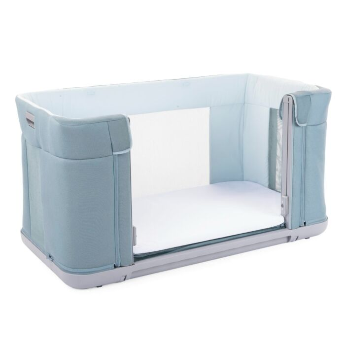Кроватка-манеж Chicco Next2Me Forever Aquarelle 0м+ голубая купить,NaN