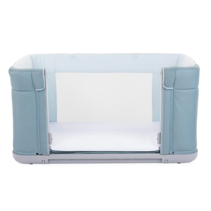Кроватка-манеж Chicco Next2Me Forever Aquarelle 0м+ голубая купить,NaN