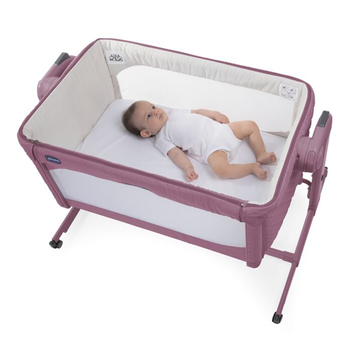 Кроватка-манеж Chicco Next2Me Magic Blossom 0м+ розовая купить,NaN