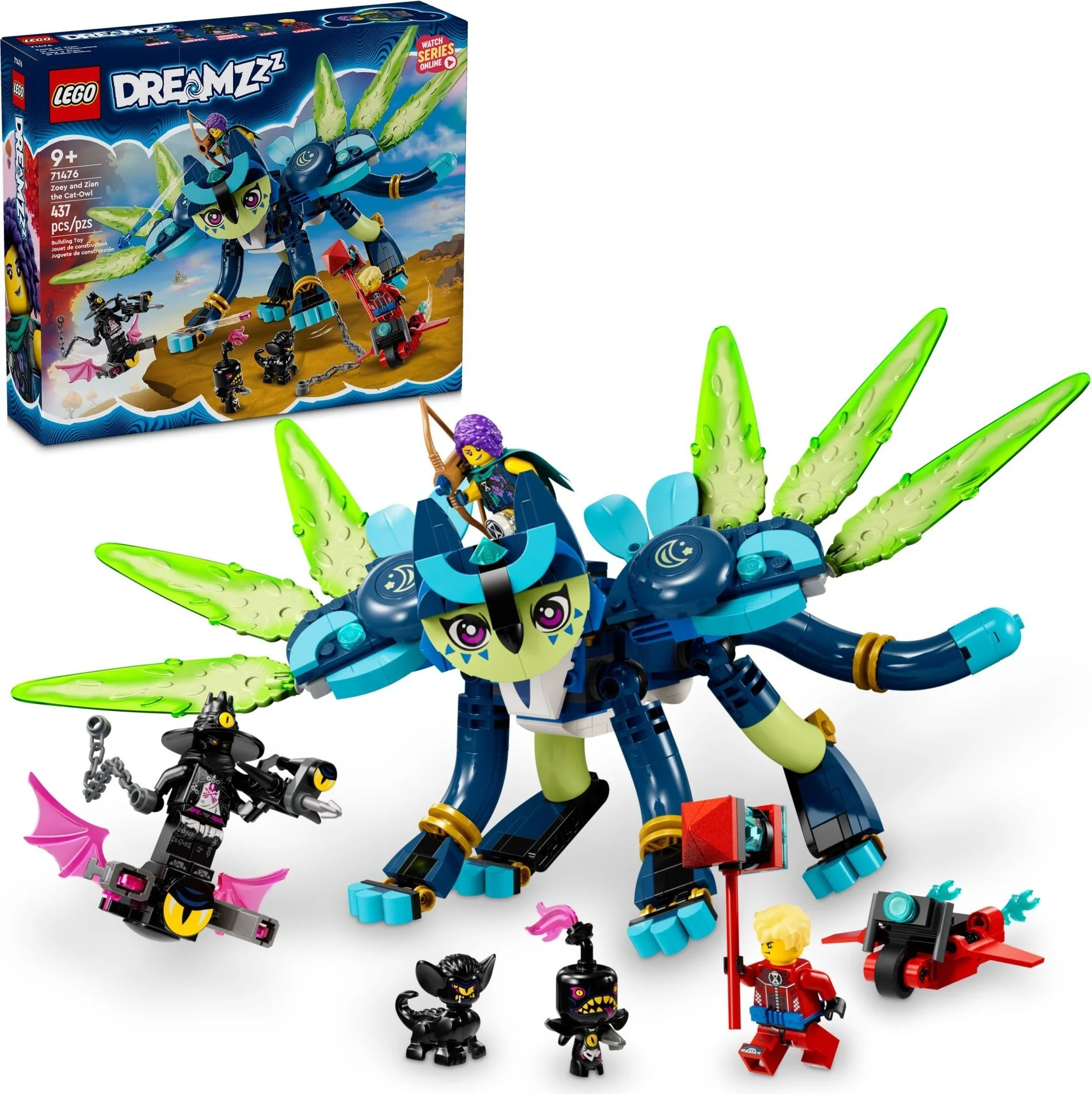 Конструктор LEGO DREAMZzz Зои и кошка-сова Зиан 71476