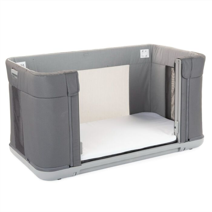 Кроватка-манеж Chicco Next2Me Forever Moon Grey 0м+ серая купить,NaN