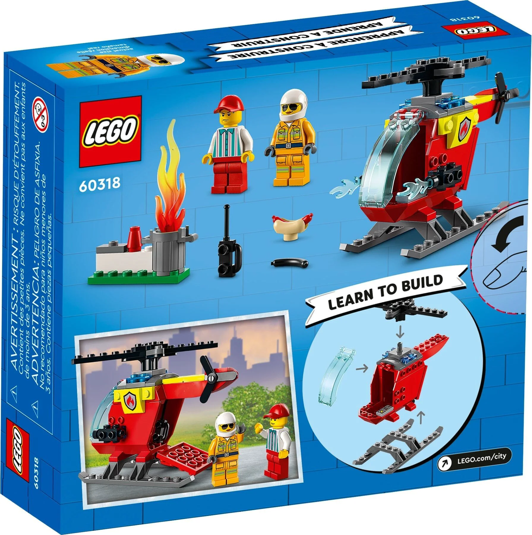 Конструктор LEGO Пожарный вертолёт CITY 60318 купить,NaN
