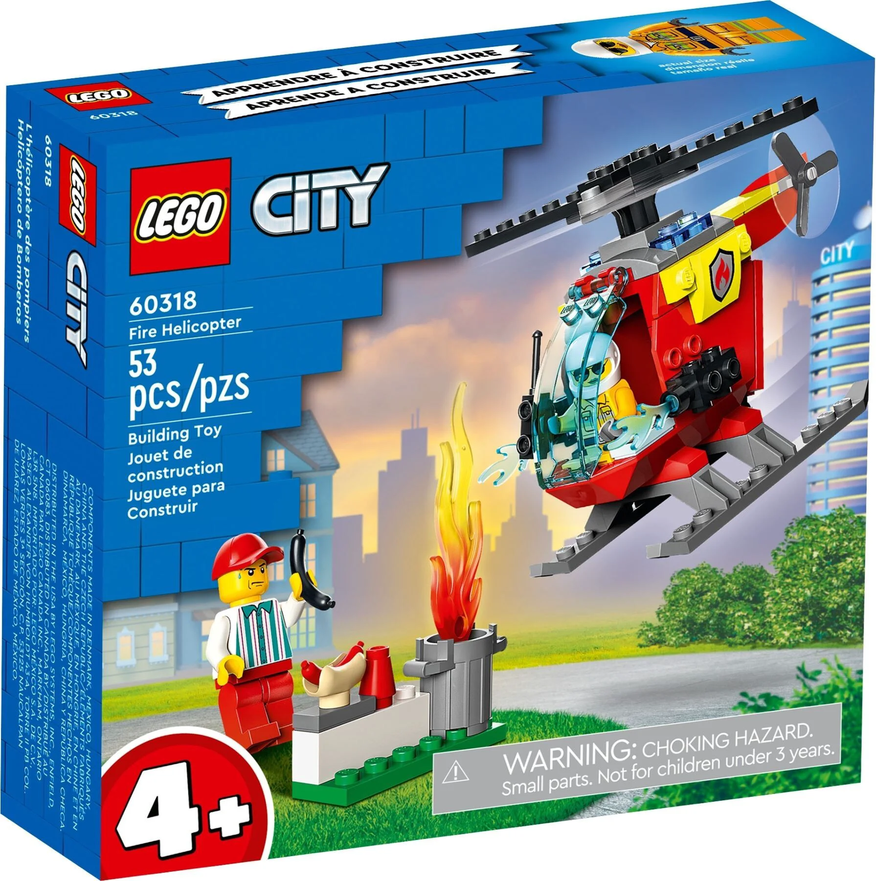 Конструктор LEGO Пожарный вертолёт CITY 60318 купить,NaN