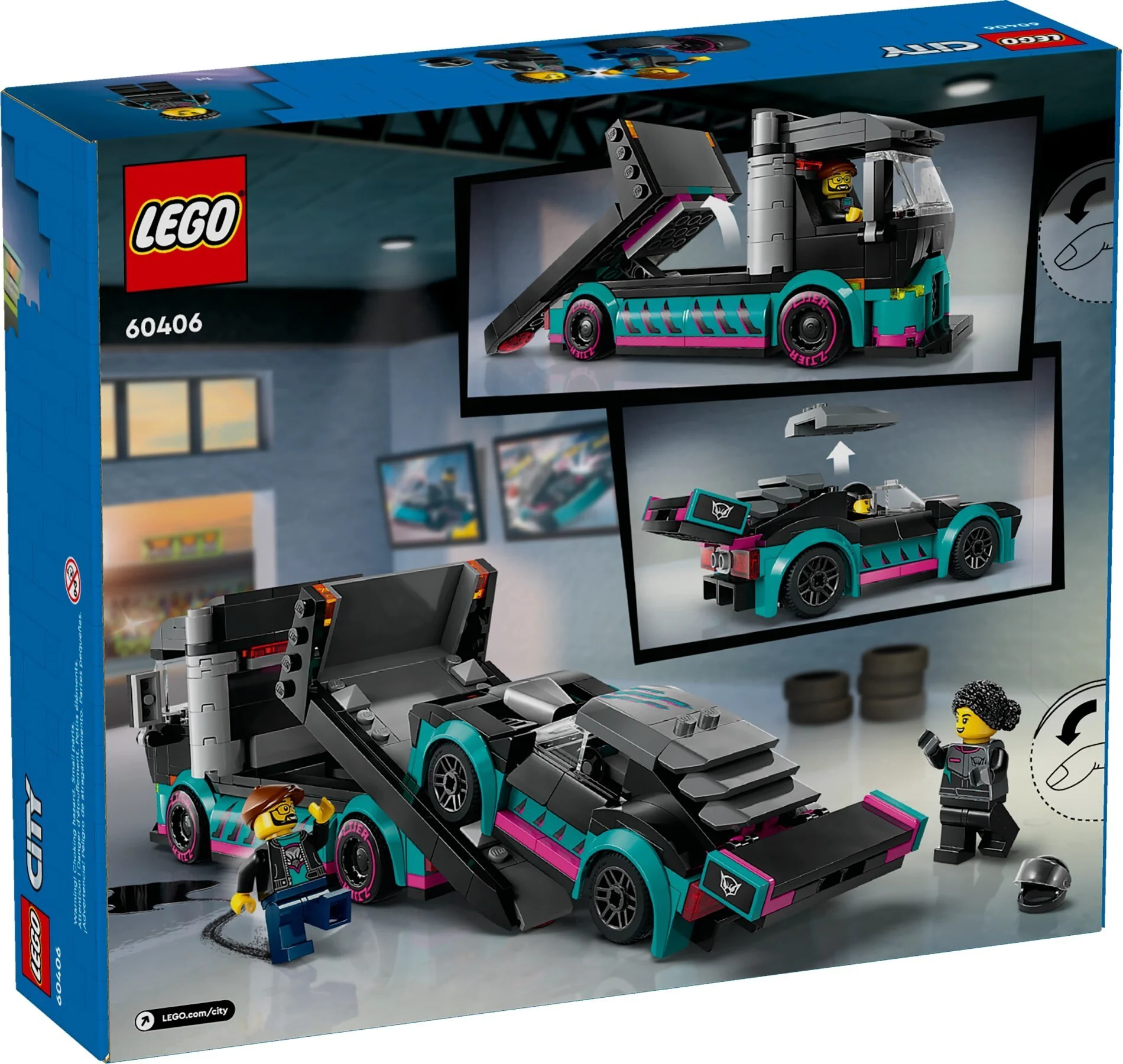 Конструктор LEGO Город Автовоз и гоночный автомобиль 60406 купить,NaN