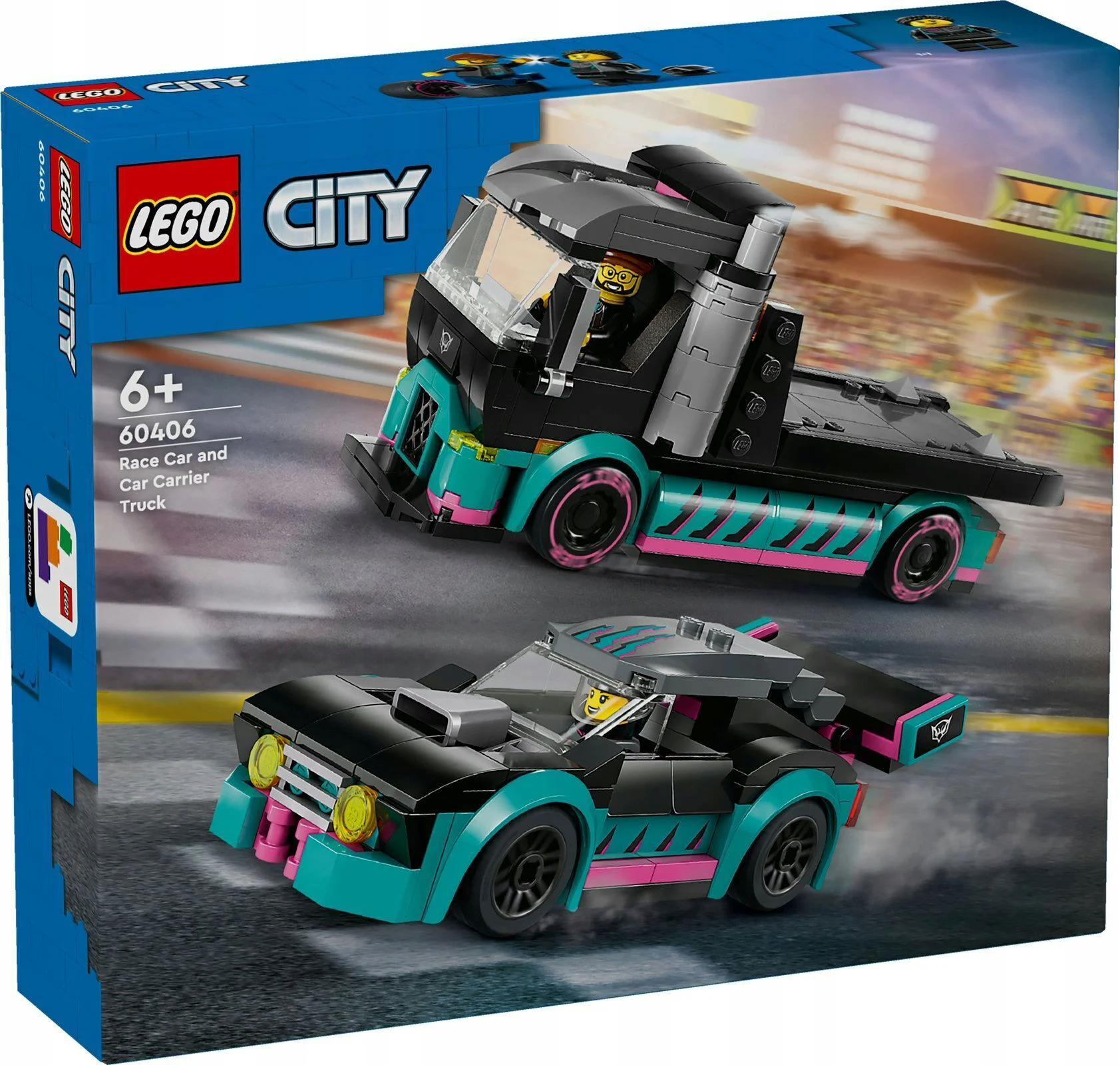 Конструктор LEGO Город Автовоз и гоночный автомобиль 60406 купить,NaN