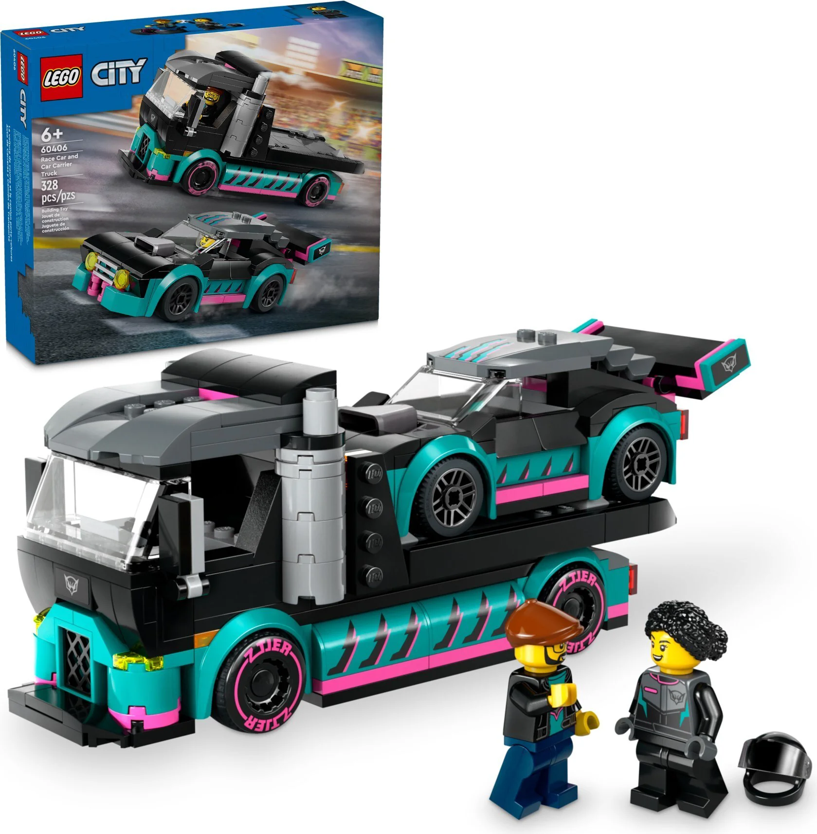 Конструктор LEGO Город Автовоз и гоночный автомобиль 60406 купить,NaN