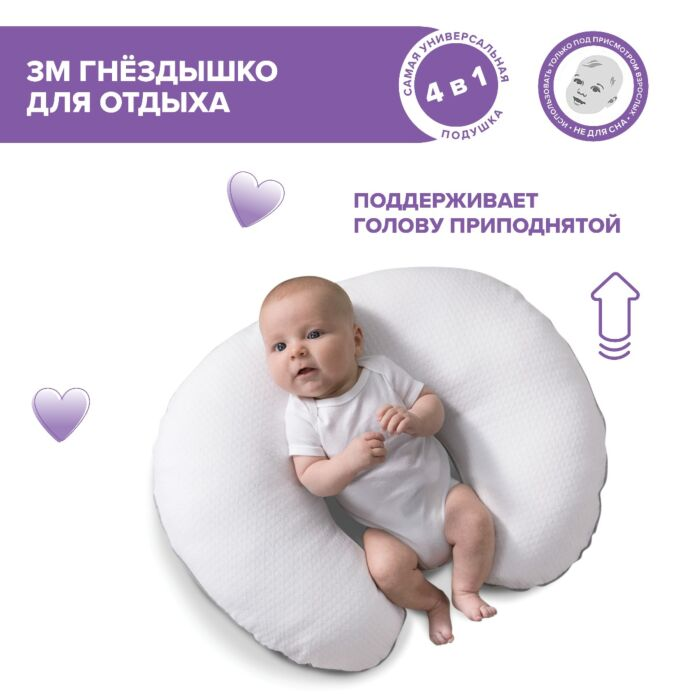 Подушка для кормления Chicco Boppy  Allattamento Mod Geo белая купить,NaN
