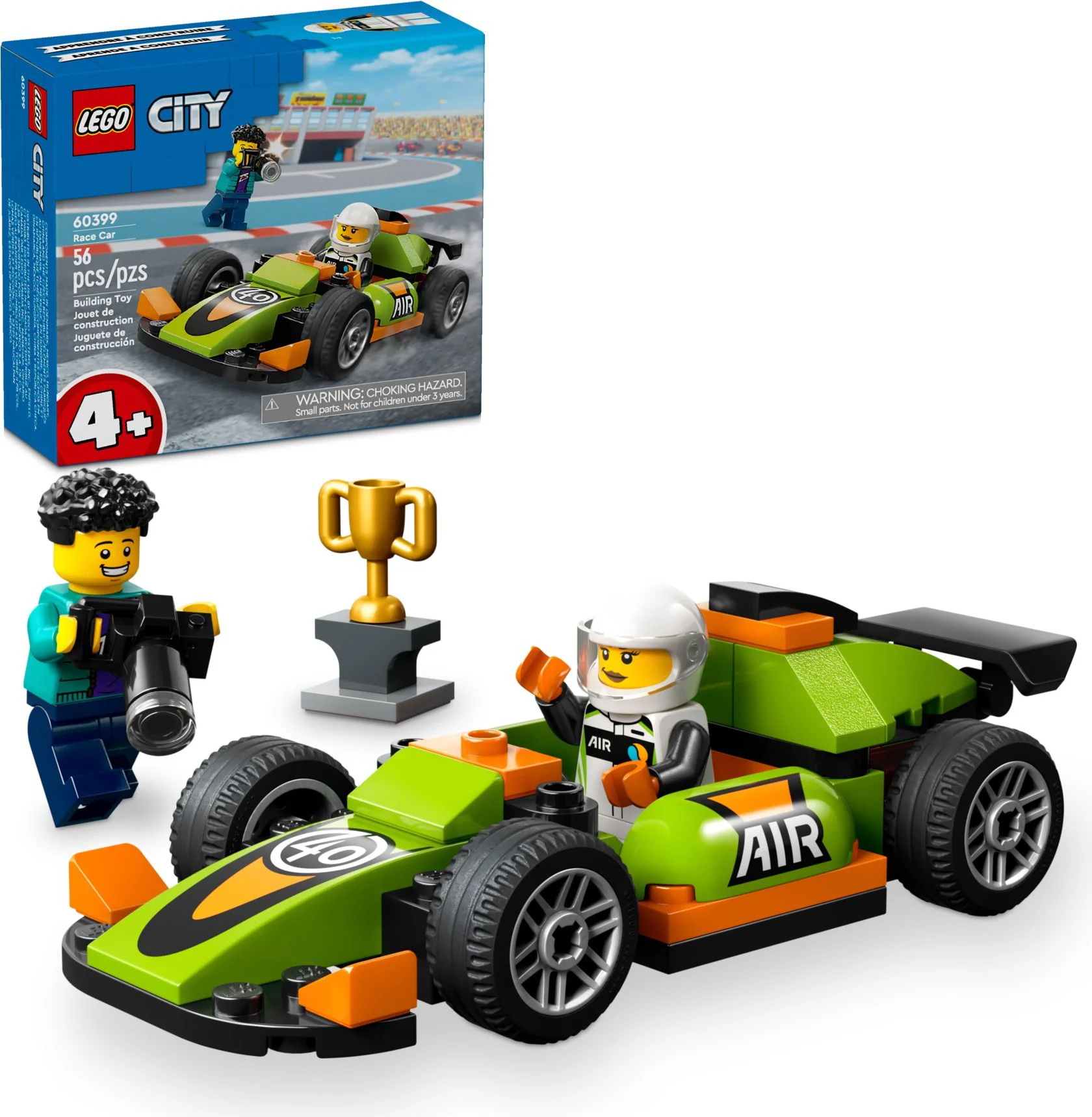 Конструктор LEGO Город Зеленый гоночный автомобиль 60399 купить,NaN