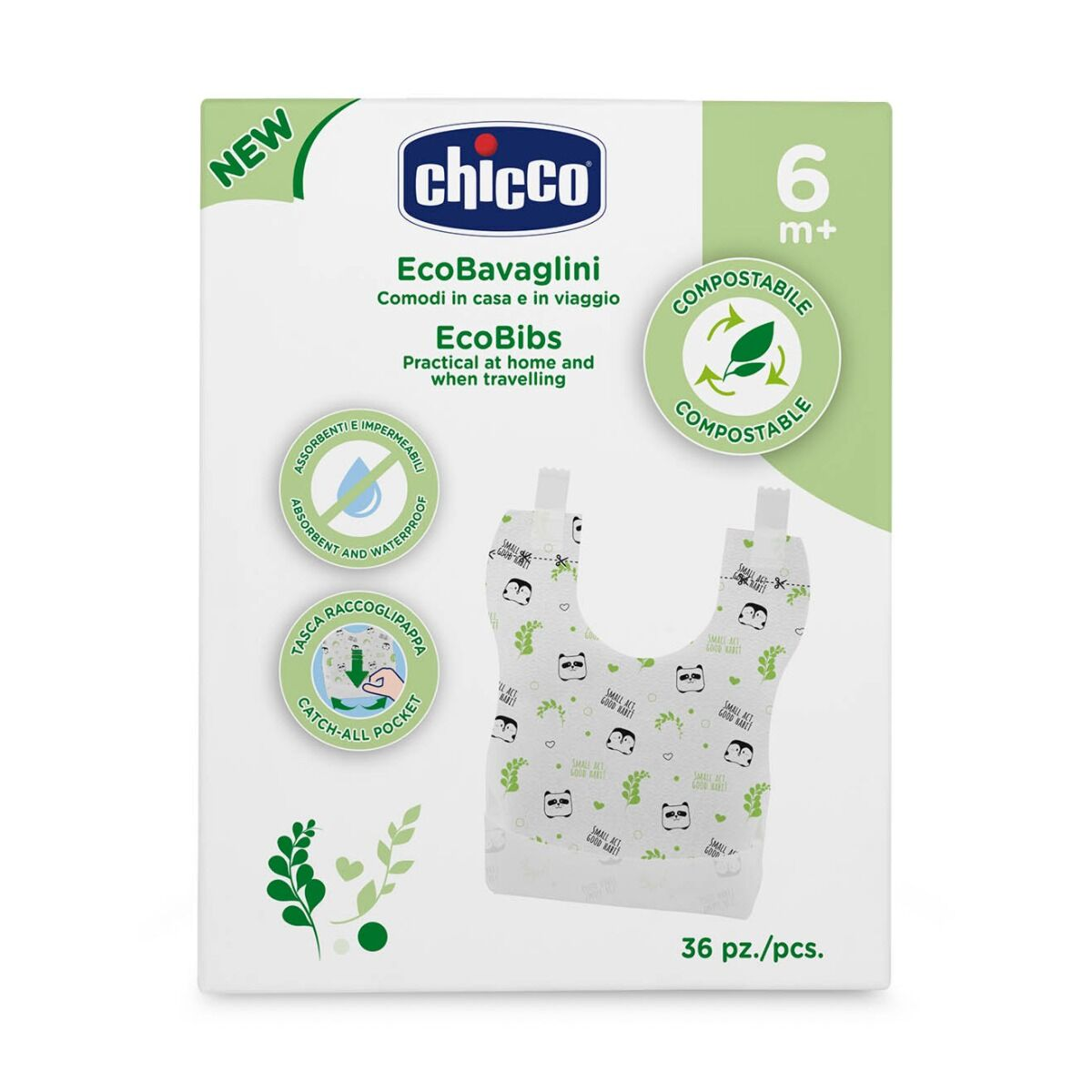 Нагрудники одноразовые Chicco 36 шт - ForteMarket Нагрудники одноразовые Chicco 36 шт купить,0