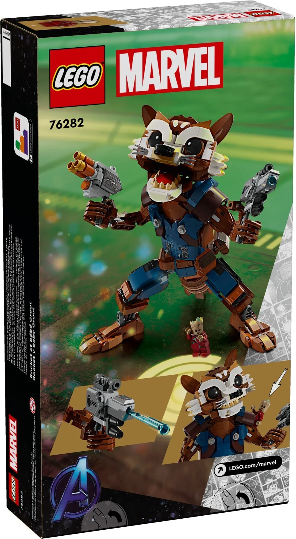 Конструктор LEGO Супер Герои Ракета и малыш Грут 76282 