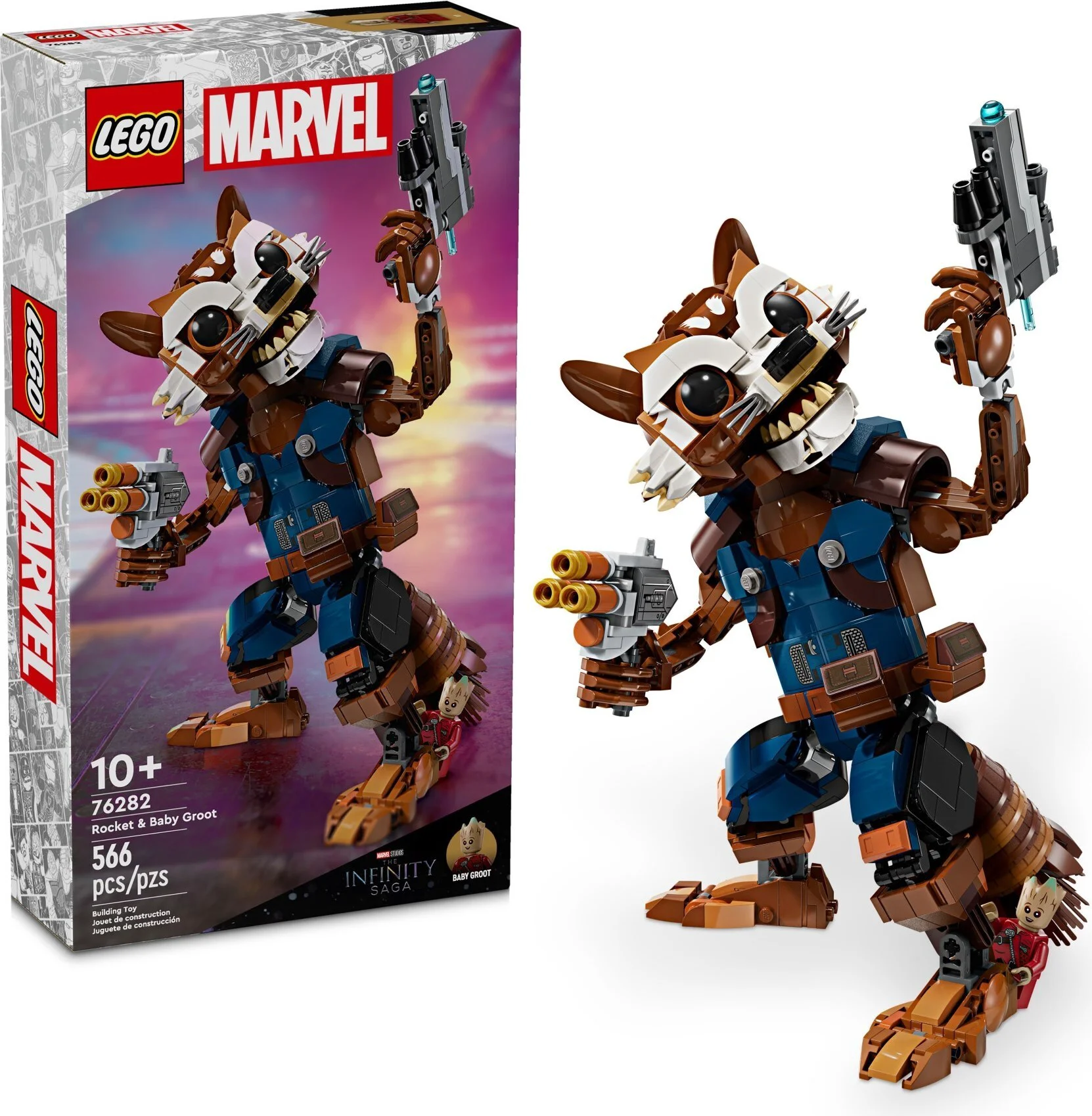 Конструктор LEGO Супер Герои Ракета и малыш Грут 76282 