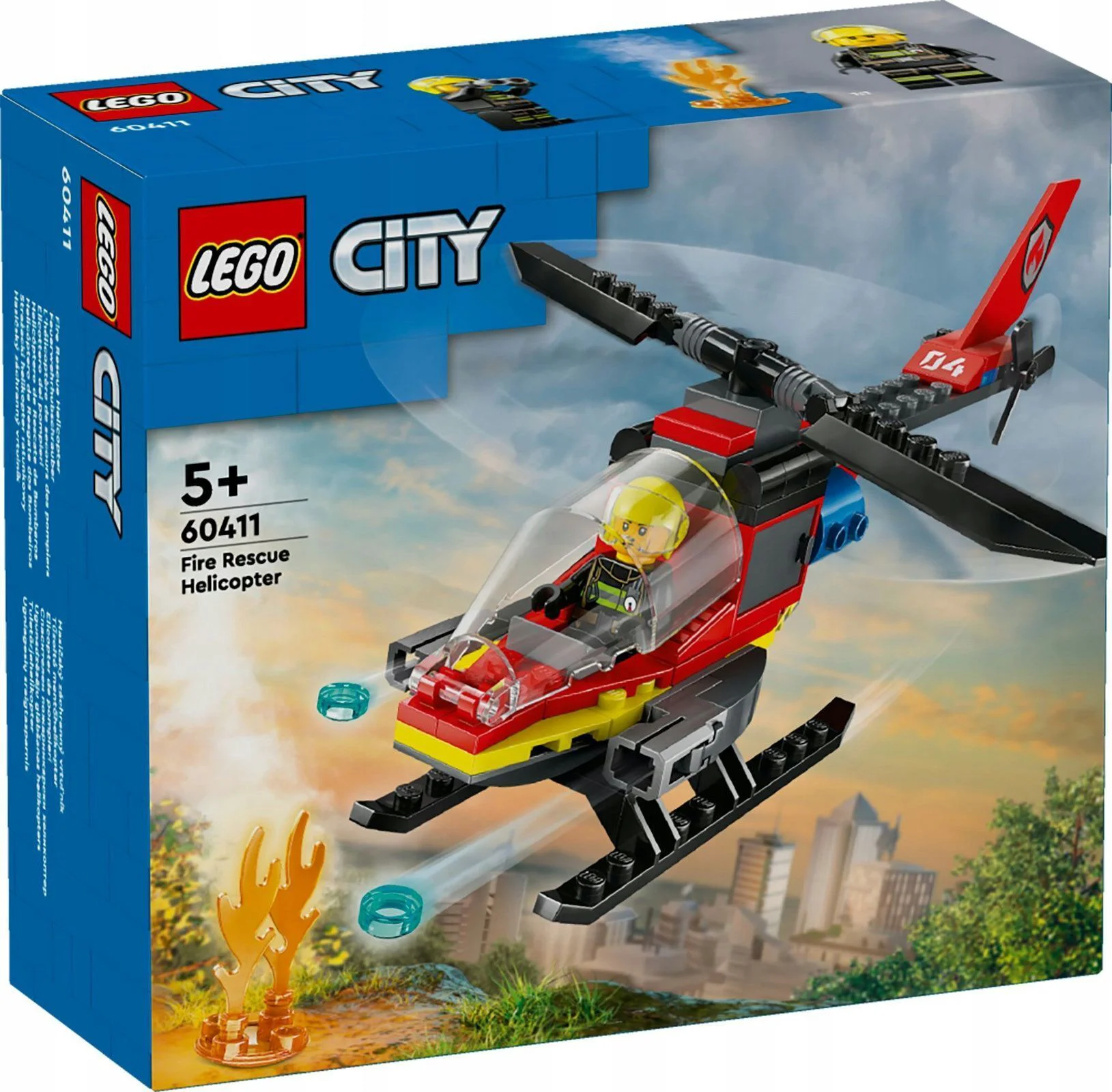 Конструктор LEGO Город Пожарный вертолет 60411 купить,NaN