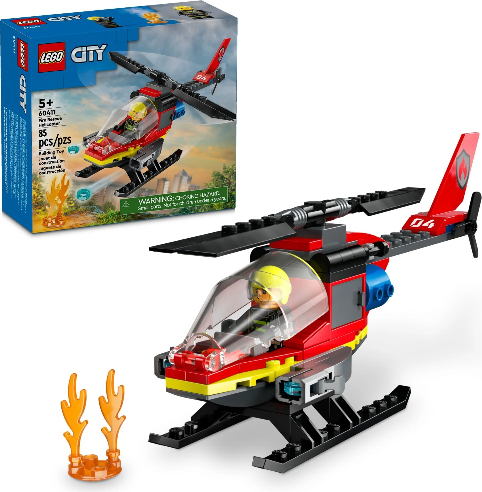 Конструктор LEGO Город Пожарный вертолет 60411 купить,NaN