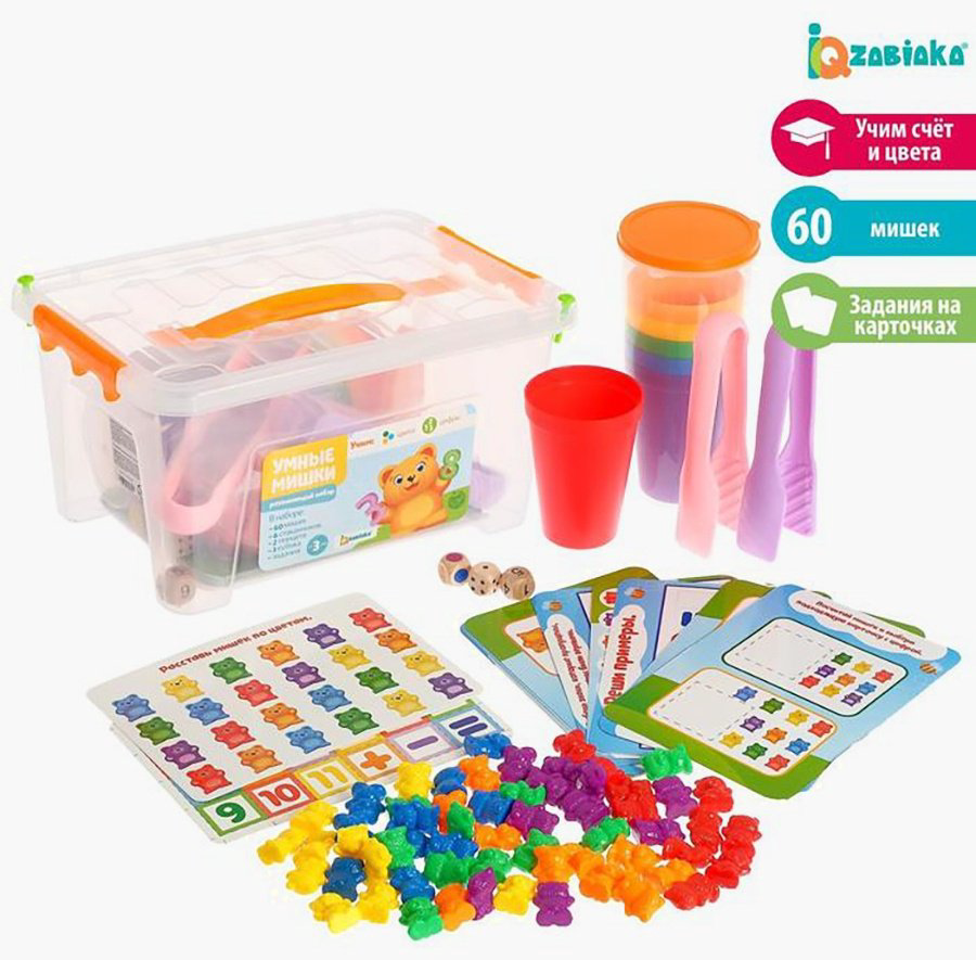 IQ-ZABIAKA обучающий набор Умные мишки 4930660 купить,NaN