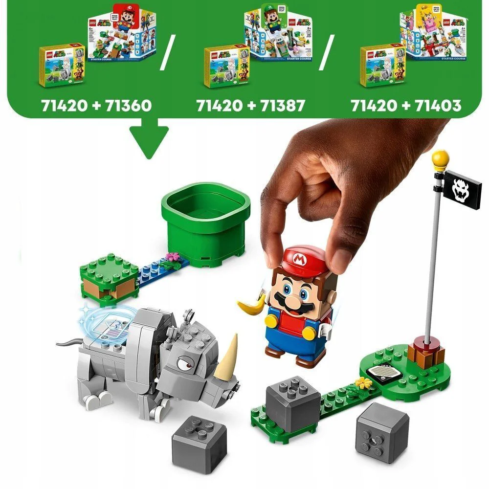 Конструкторы LEGO Super Mario Носорог Рэмби 71420