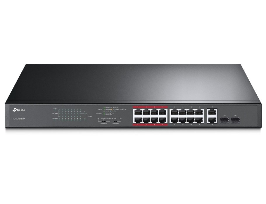 Коммутатор Tp-Link TL-SL1218MP черный