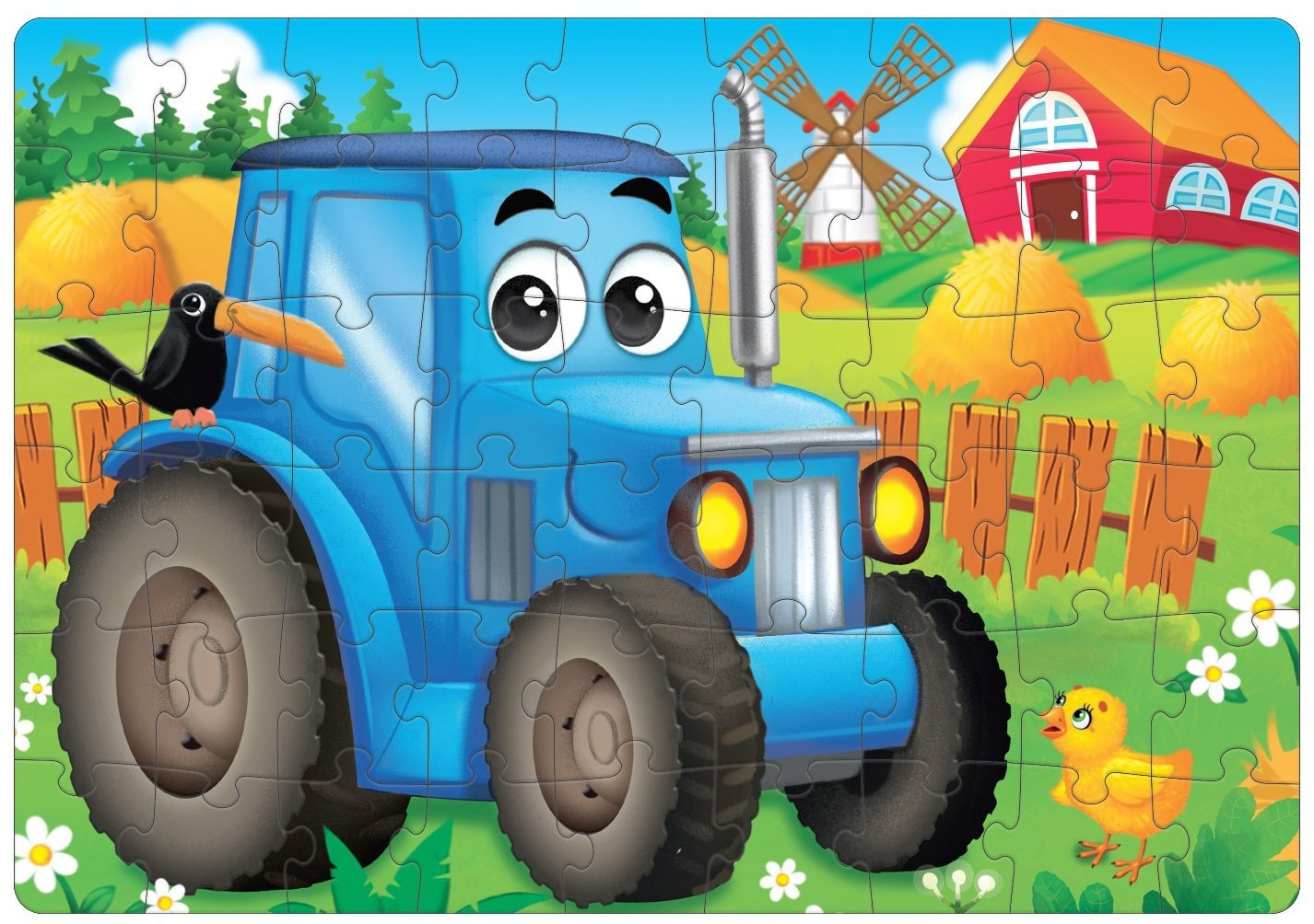 Пазл Puzzle Time Весёлый трактор 4123 классический 54 деталей купить,NaN
