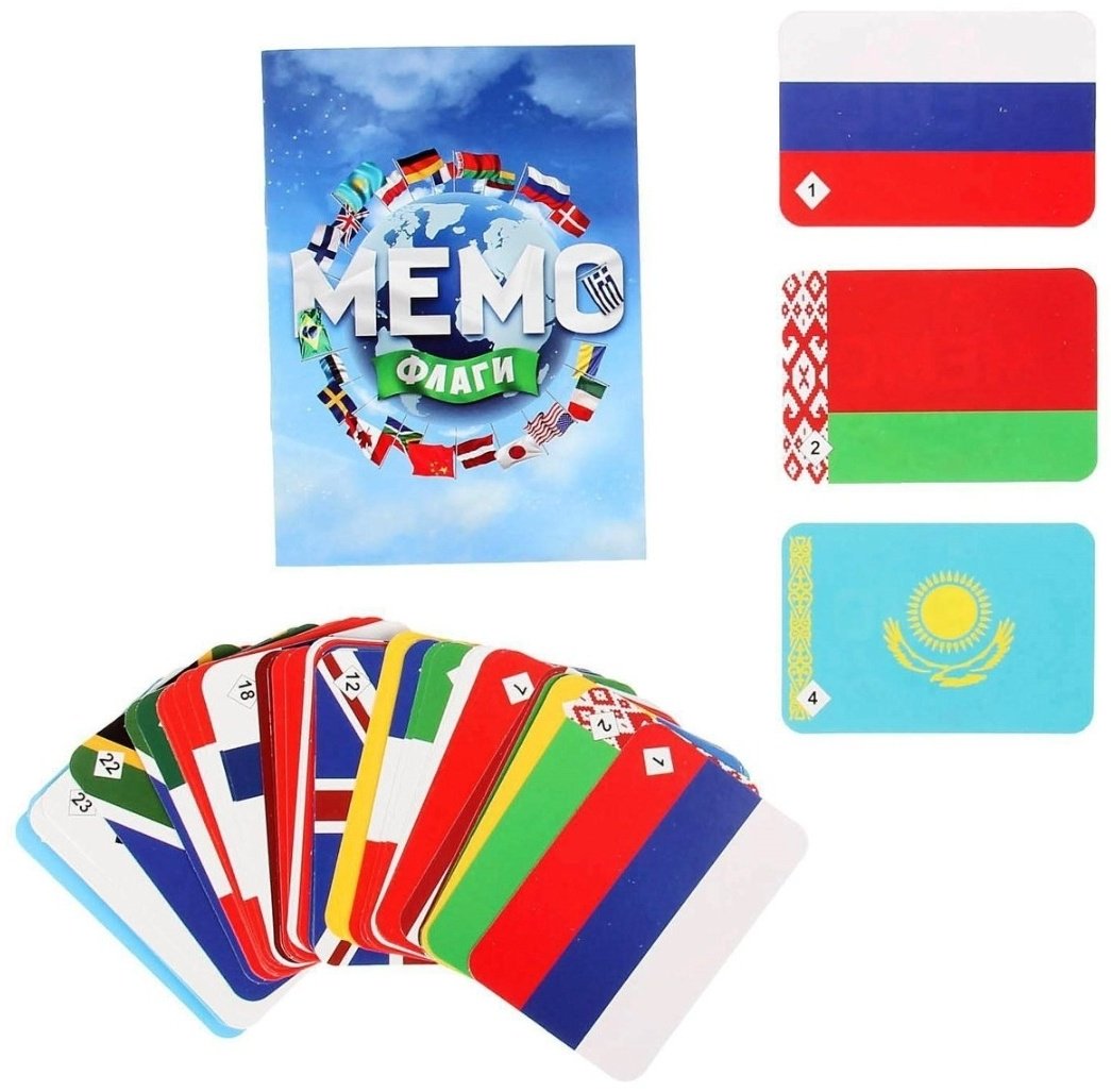 Настольная игра Мемо. Флаги 17896355_257142636 купить,NaN